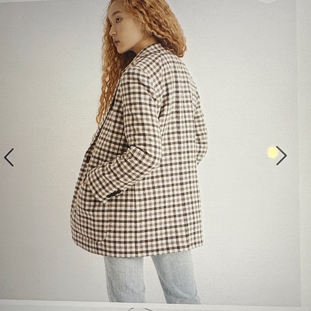 Madewell Larsen Blazer in Undyed Check XL - Picture 3 of 14